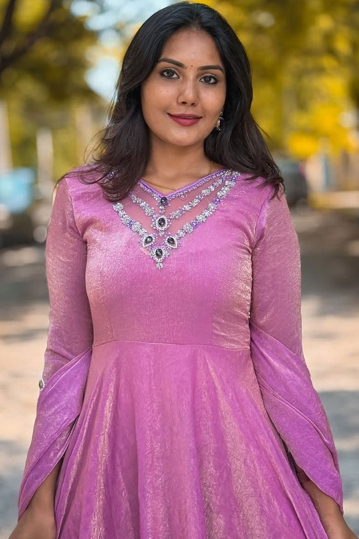 Samantha Lilac Trendy Womens Ethnic Dress | Label Kamra M Samantha Lilac Trendy Womens Ethnic Dress | Label Kamra M